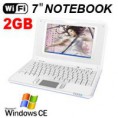 Netbook7" Windows CE 6.0 WiFi do portátil Branco 2GB memória grátis (FRETE GRÁTIS)