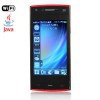 W301 WCDMA WIFI JAVA SIM Dual Standby telefone 3G Preto com vermelho